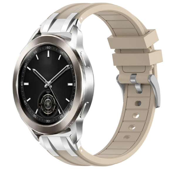 For Xiaomi Watch S3 22mm Quick Release Silver Buckle Royal Silicone Watch Band(Starlight)