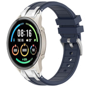 For Xiaomi Watch Sport 22mm Quick Release Silver Buckle Royal Silicone Watch Band(Navy Blue)
