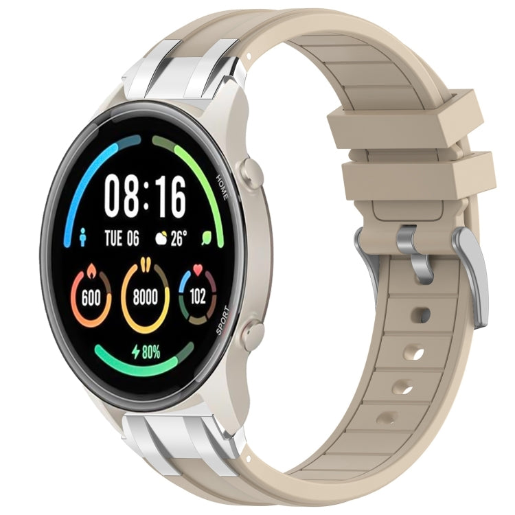 For Xiaomi Watch Sport 22mm Quick Release Silver Buckle Royal Silicone Watch Band(Starlight)