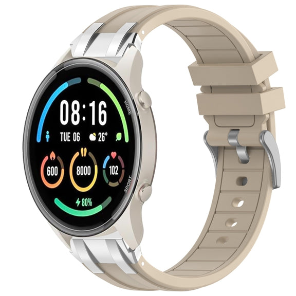 For Xiaomi Watch Sport 22mm Quick Release Silver Buckle Royal Silicone Watch Band(Starlight)
