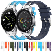 For Xiaomi Watch 2 22mm Quick Release Silver Buckle Royal Silicone Watch Band(Red)