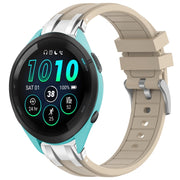 For Garmin Forerunner 265 22mm Quick Release Silver Buckle Royal Silicone Watch Band(Starlight)