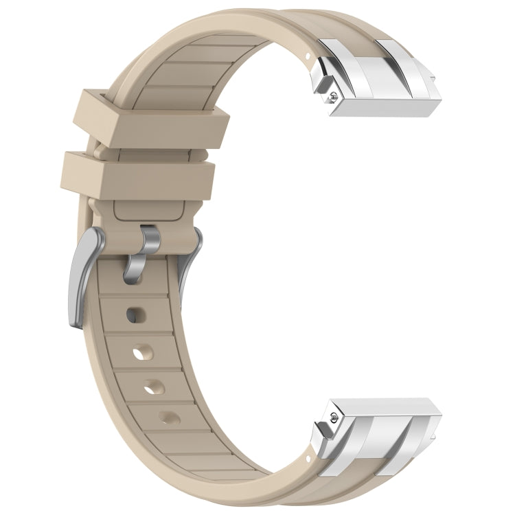 For Garmin Forerunner 265 22mm Quick Release Silver Buckle Royal Silicone Watch Band(Starlight)