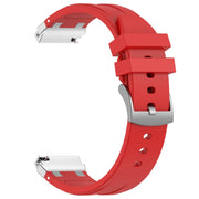 For Garmin Forerunner 255 22mm Quick Release Silver Buckle Royal Silicone Watch Band(Red)