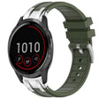 For Garmin Vivoactive 4 22mm Quick Release Silver Buckle Royal Silicone Watch Band(Olive Green) - free shipping - PMC TechLife - Order now!