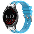For Garmin Vivoactive 4 22mm Quick Release Silver Buckle Royal Silicone Watch Band(Sky Blue) - free shipping - PMC TechLife - Order now!
