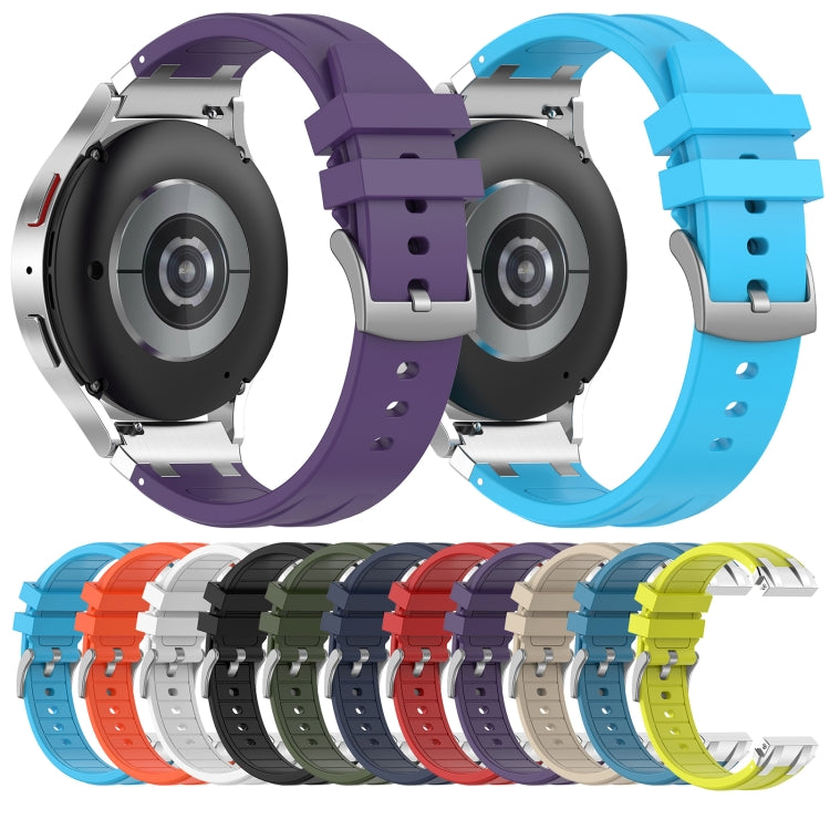 For Garmin Forerunner 265 22mm Quick Release Silver Buckle Royal Silicone Watch Band(Red)