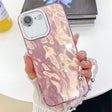 For iPhone 16e Plating Glitter Texture Chain Wristband TPU Phone Case with Lens Film(Pink Wrinkles) - free shipping - PMC TechLife - Order now!
