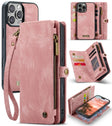 For iPhone 16 Pro Max CaseMe 008 Detachable Multifunctional Leather Phone Case(Pink) - free shipping - PMC TechLife - Order now!