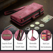 For iPhone 16 CaseMe 008 Detachable Multifunctional Leather Phone Case(Red)