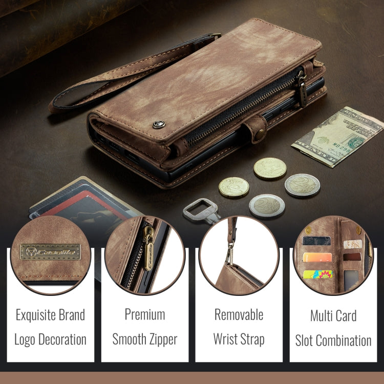 For iPhone 16 CaseMe 008 Detachable Multifunctional Leather Phone Case(Brown)