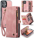 For iPhone 16 Plus CaseMe 008 Detachable Multifunctional Leather Phone Case(Pink) - iPhone 16 Plus Cases by CaseMe | Online Shopping South Africa | PMC TechLife | Buy Now Pay Later Mobicred