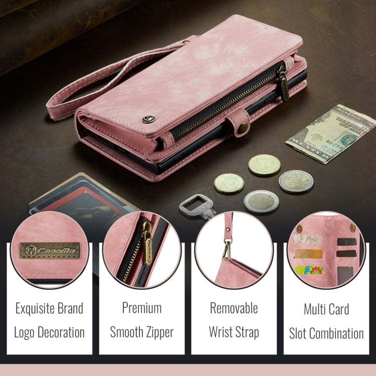 For iPhone 16 Plus CaseMe 008 Detachable Multifunctional Leather Phone Case(Pink)