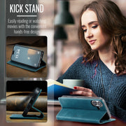 For iPhone 16 Plus CaseMe 013 Multifunctional Horizontal Flip Leather Phone Case(Blue)