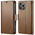 For iPhone 16 Pro Max CaseMe 023 Butterfly Buckle Litchi Texture RFID Anti-theft Leather Phone Case(Brown) - iPhone 16 Pro Max Cases by CaseMe | Online Shopping South Africa | PMC Jewellery | Buy Now Pay Later Mobicred