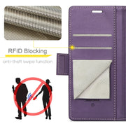 For iPhone 16 Plus CaseMe 023 Butterfly Buckle Litchi Texture RFID Anti-theft Leather Phone Case(Purple)