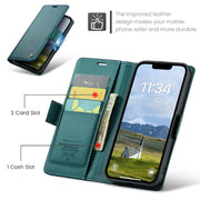 For iPhone 16e CaseMe 023 Butterfly Buckle Litchi Texture RFID Anti-theft Leather Phone Case(Green)