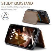 For iPhone 16 Plus CaseMe C22 Card Slots Holder RFID Anti-theft Phone Case(Brown)