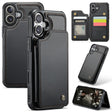 For iPhone 16 Plus CaseMe C22 Card Slots Holder RFID Anti-theft Phone Case(Black) - free shipping - PMC TechLife - Order now!