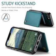 For iPhone 16e CaseMe C22 Card Slots Holder RFID Anti-theft Phone Case(Green)