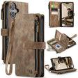 For iPhone 16 Plus CaseMe C30 Card Slots Zipper Wallet Leather Phone Case(Brown) - iPhone 16 Plus Cases by CaseMe | Online Shopping South Africa | PMC TechLife | Buy Now Pay Later Mobicred