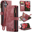 For iPhone 16 Plus CaseMe C30 Card Slots Zipper Wallet Leather Phone Case(Red) - iPhone 16 Plus Cases by CaseMe | Online Shopping South Africa | PMC TechLife | Buy Now Pay Later Mobicred