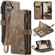For iPhone 16 CaseMe C30 Card Slots Zipper Wallet Leather Phone Case(Brown) - iPhone 16 Cases by CaseMe | Online Shopping South Africa | PMC TechLife | Buy Now Pay Later Mobicred