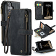 For iPhone 16 CaseMe C30 Card Slots Zipper Wallet Leather Phone Case(Black) - iPhone 16 Cases by CaseMe | Online Shopping South Africa | PMC TechLife | Buy Now Pay Later Mobicred