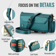For iPhone 16 Plus CaseMe C36 Card Slots Zipper Wallet RFID Anti-theft Leather Phone Case(Blue)