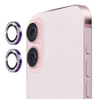 For iPhone 16 / 16 Plus ENKAY AR Anti-reflection Individual Diamond Ring Camera Lens Glass Full Film(Deep Purple) - free shipping - PMC TechLife - Order now!