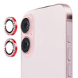 For iPhone 16 / 16 Plus ENKAY AR Anti-reflection Individual Diamond Ring Camera Lens Glass Full Film(Red) - iPhone 16 Plus Tempered Glass by ENKAY | Online Shopping South Africa | PMC TechLife | Buy Now Pay Later Mobicred