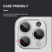 For iPhone 16 / 16 Plus ENKAY AR Anti-reflection Individual Diamond Ring Camera Lens Glass Full Film(Pink)
