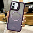 For iPhone 16 CD-grain Gradient Glitter Magsafe Acrylic Hybrid TPU Phone Case(Purple) - iPhone 16 Cases by PMC TechLife | Online Shopping South Africa | PMC TechLife | Buy Now Pay Later Mobicred