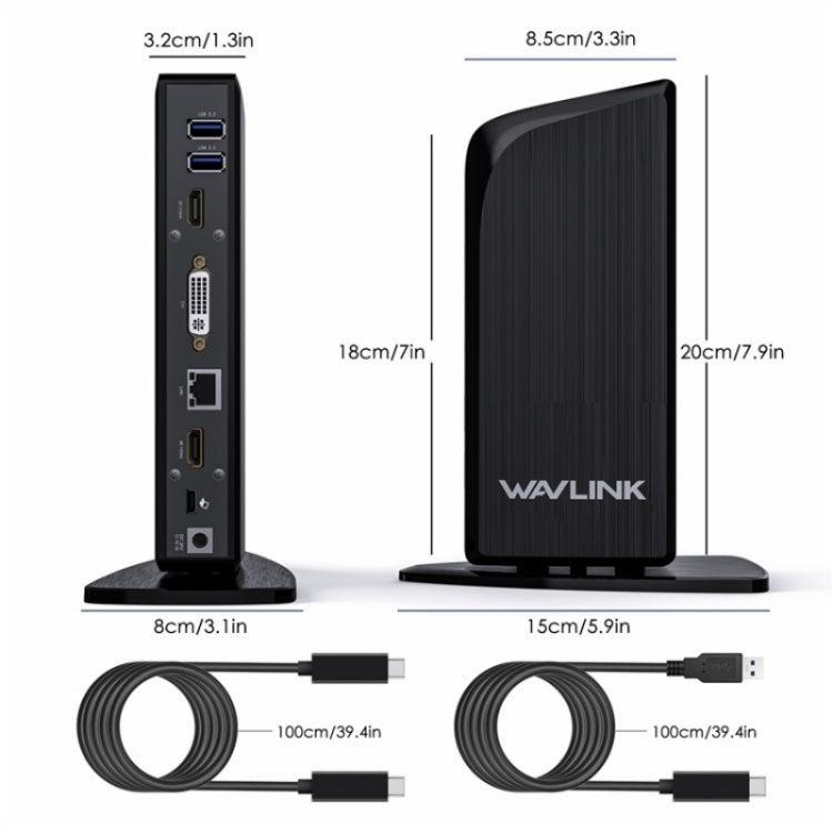 WAVLINK UG39PD1 13 in 1 Type-C Triple Monitors 4K HD Docking Station, Plug:AU Plug