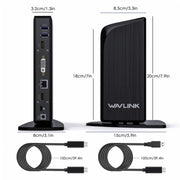 WAVLINK UG39PD1 13 in 1 Type-C Triple Monitors 4K HD Docking Station, Plug:AU Plug