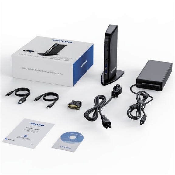 WAVLINK UG39PD1 13 in 1 Type-C Triple Monitors 4K HD Docking Station, Plug:AU Plug