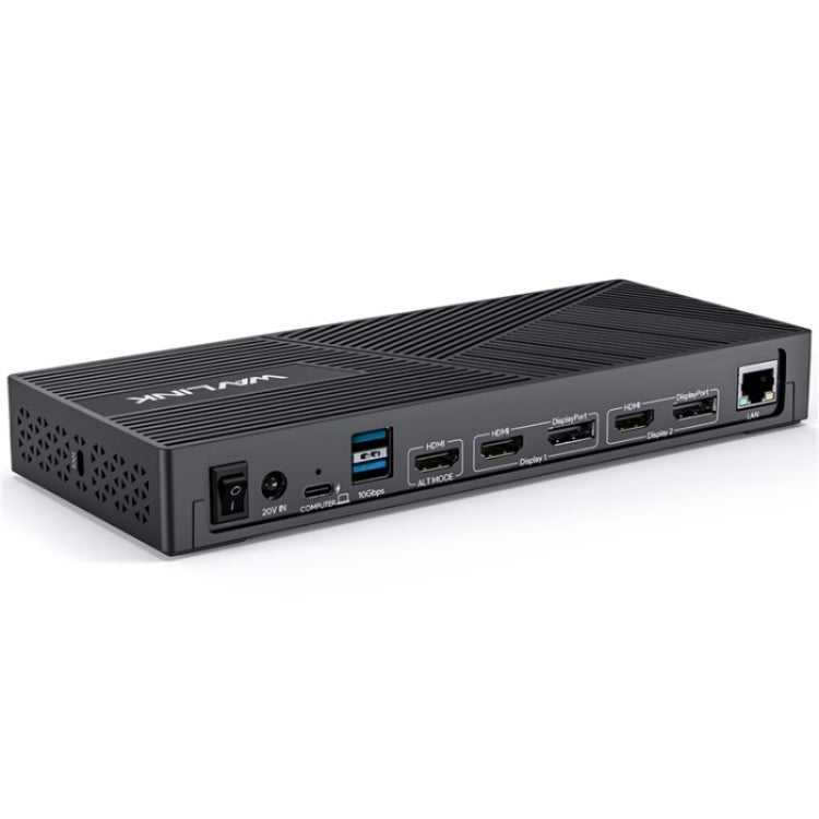 WAVLINK UG69PD25 Pro 100W PD Charging Triple 4K Display Laptop Docking Station, Plug:UK Plug