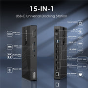 WAVLINK UG69PD25 Pro 100W PD Charging Triple 4K Display Laptop Docking Station, Plug:UK Plug