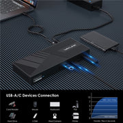 WAVLINK UG69PD25 Pro 100W PD Charging Triple 4K Display Laptop Docking Station, Plug:UK Plug