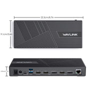 WAVLINK UG69PD25 Pro 100W PD Charging Triple 4K Display Laptop Docking Station, Plug:UK Plug
