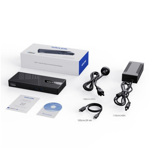 WAVLINK UG69PD25 Pro 100W PD Charging Triple 4K Display Laptop Docking Station, Plug:EU Plug