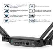 WAVLINK WN531A6 Dual Band Wireless Repeater AC2100 Gigabit Ethernet Port WiFi Router, Plug:AU Plug
