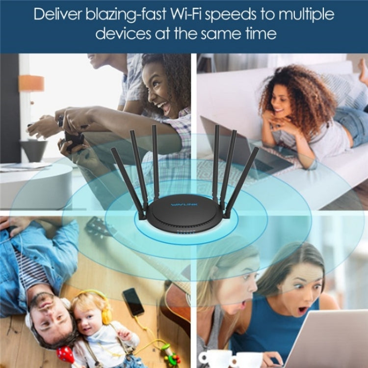 WAVLINK WN531A6 Dual Band Wireless Repeater AC2100 Gigabit Ethernet Port WiFi Router, Plug:AU Plug