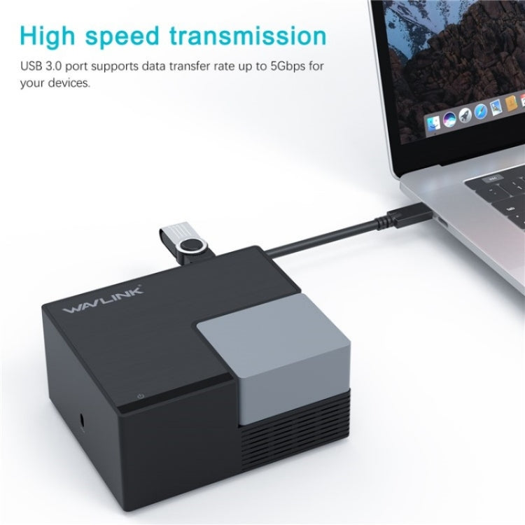 WAVLINK UG76PD2 3.5mm Audio, Gigabit Network Port Dual HD Universal Docking Station(EU Plug)