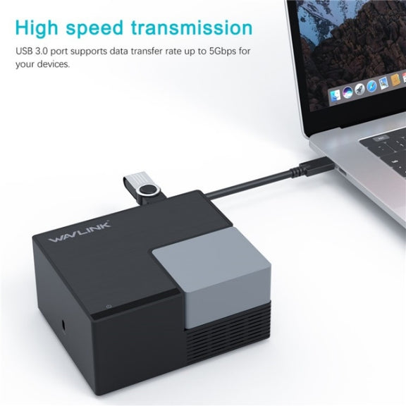 WAVLINK UG76PD2 3.5mm Audio, Gigabit Network Port Dual HD Universal Docking Station(EU Plug)