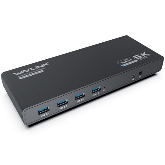 WAVLINK UG69PD6 Dual 4K Laptop Docking Station 5K HD Displaylink 65 / 100W PD Charging, Plug:EU Plug