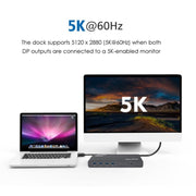 WAVLINK UG69PD6 Dual 4K Laptop Docking Station 5K HD Displaylink 65 / 100W PD Charging, Plug:EU Plug
