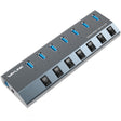 WAVLINK UH3076 5Gbps 7-port USB 3.0 Hub with Independent Switch and LED Indicator(US Plug) - free shipping - PMC TechLife - Order now!