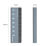 WAVLINK UH3076 5Gbps 7-port USB 3.0 Hub with Independent Switch and LED Indicator(EU Plug)