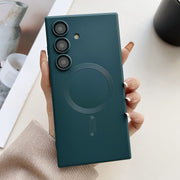 For Samsung Galaxy S25+ 5G Metallic Paint Magsafe Liquid TPU Phone Case(Green)